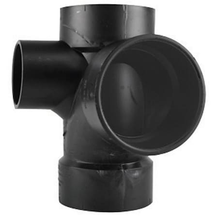 Homecare Products 3 in. Hub x 3 in. Dia. Hub ABS Sanitary Street Tee HO2740682